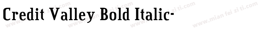 Credit Valley Bold Italic字体转换